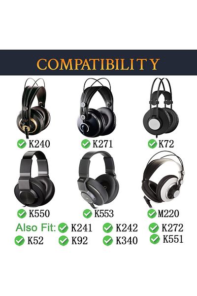 erorex Protein Leather Ear Pads Cushions Replacement For Logitech G35 G930 G933 G933S G935 G633 G633S G635