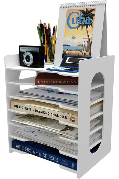 erorex منظم ورق مكتبي، منظم سطح المكتب، حامل ملفات، منظم مكتب، صينية رسائل و