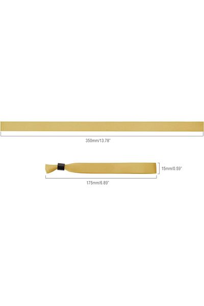 erorex Wristrenyi Cloth S For Events 100 Pack Gold Fabric Bracelets Wrist Bands For Concerts Festival