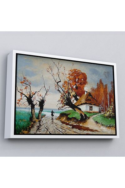 Harita Sepeti Tablou decorativ de perete cu cadru alb de toamnă