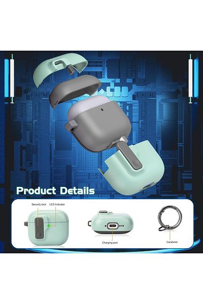 erorex غطاء حماية شفاف من مادة TPU الناعمة والشفافة لسماعات Airpods من الجيل الرابع، مقاوم للصدمات بدرجة عسكرية