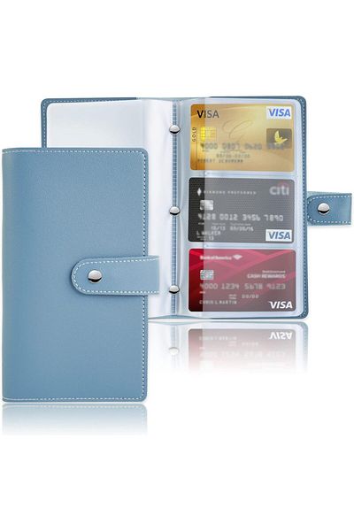 erorex Business Card Holder Pu Leather Credit Cards Protector Business Card Book Case Organization Binder