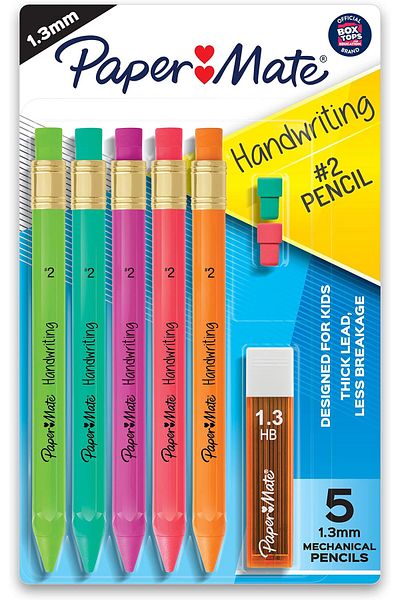 erorex Handwriting Triangular Mechanical Pencil Set With Lead And Eraser Refills 1.3 Mm Pencils For Kids