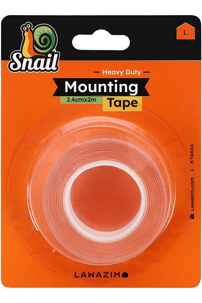 erorex Snail Double Face Mounting Tape 24Mm X 2M Clear Dual Sided Tape Roll For Home Repairs Strong Wall