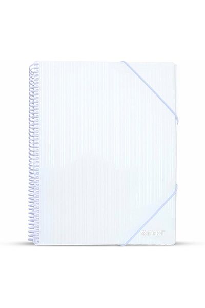 erorex Spiral Display Book 20 Pocket White Clear Pockets Book File Folder Document Presentation Organizer