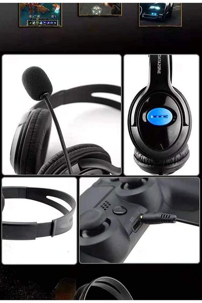 erorex Gaming Headset Dynamic Rgb Headset Soft Leather With Microphone 3.5Mm Port For Games Mobile Phone