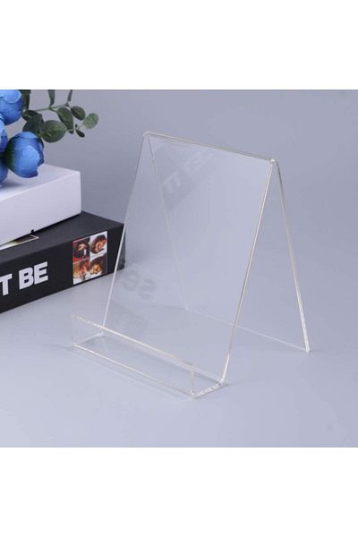 erorex Acrylic Easel Book Holder Rack Stand Literature Document Brochure Holder Clear Transparent Book