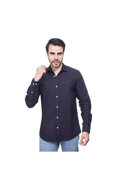 COUP Men Solid Oxford Shirt With Long Sleeves 1200341 L-blue