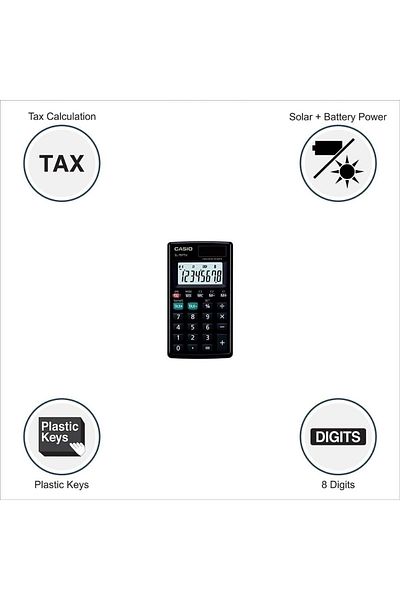 erorex 8 Digits Portable Calculator Sl797Tv Bk Black