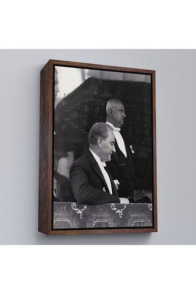 Harita Sepeti Pictură de perete Mustafa Kemal Atatürk cu cadru alb