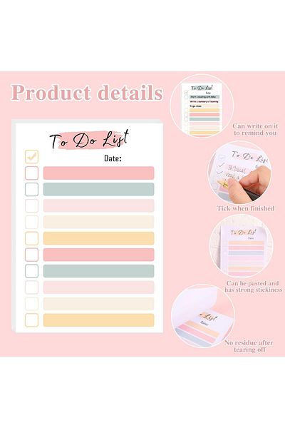 erorex To Do List Notepad 4 Packs 4