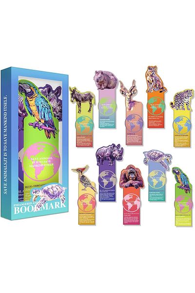 erorex Animal Bookmarks For Kids 10 Designs Book Markers For Students Book Mark For Kids Students Reading