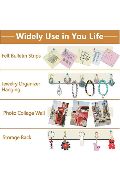 erorex Felt Pin Board Bar Strips Bulletin Board For Bedrooms Offices Home Wall Decoration Notice Board