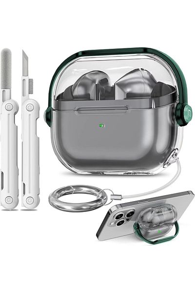 erorex Case For Samsung Galaxy Buds 3 Pro Buds 3 Soft Clear Anti Scratch Protective Cover With Carabiner