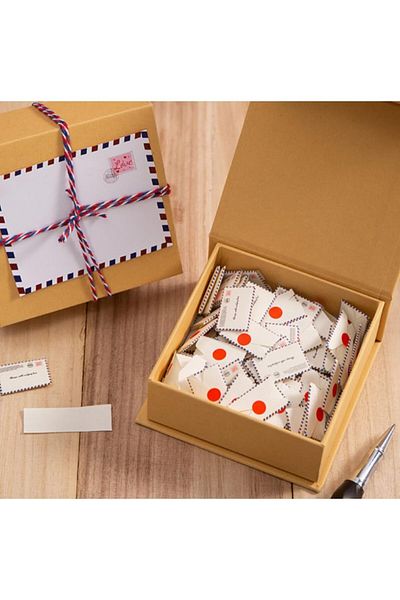 erorex Love Letter Box 100Pcs Diy Mini Cards With Envelopes Tiny Love Box I Love You Gifts For Him Her