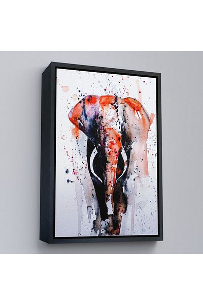 Harita Sepeti Pictură decorativă pe pânză elefant cu cadru auriu