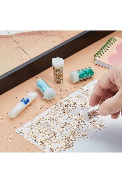 erorex Glitter Glue 4 Piece Rainbow Glue Stick Set For Arts And Crafts Projects Slime Supplies