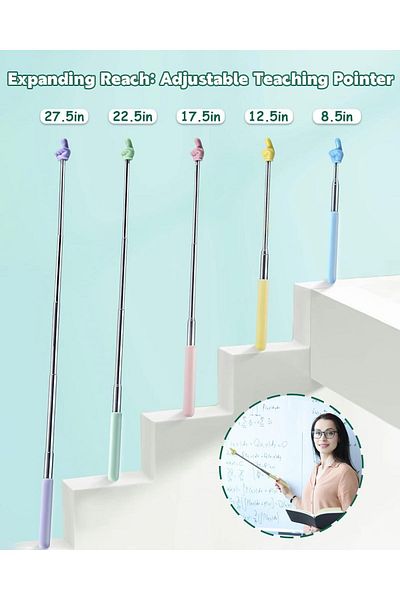 erorex Retractable Teacher Pointer For Classroom Kids Reading Dumero Extendable Finger Pointer Stick For