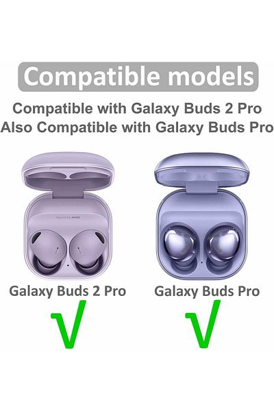 erorex أزواج سماعات أذن Galaxy Buds 2 Pro من إسفنج الذاكرة SML لتقليل الضوضاء ومضادة للانزلاق ولا تسبب الألم من السيليكون