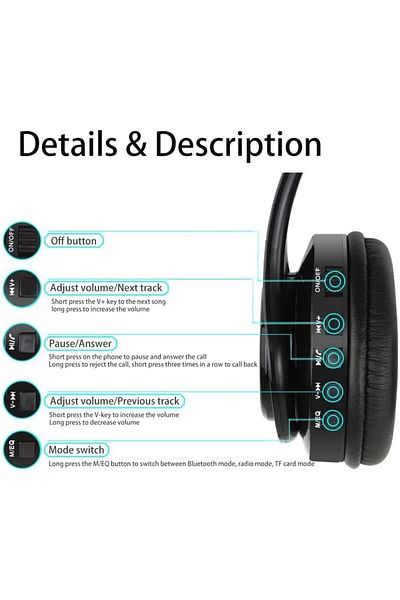 erorex Bluetooth Headphones Wireless Noise Canceling Headphones Bluetooth Wireless Headphones With