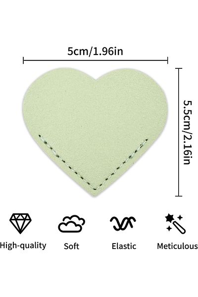 erorex 6 Pieces Leather Heart Bookmarks Leather Page Corner Bookmark Lovely Heart Bookmark Meaningful Gift