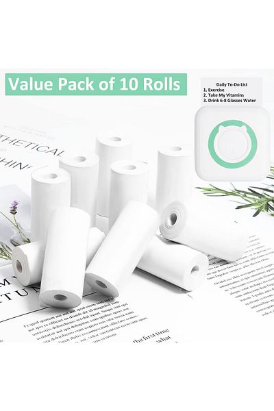 erorex Thermal Paper Till Rolls 57 X 25 For Mini Thermal Printer Cash Register Pos Receipt Inkless Print