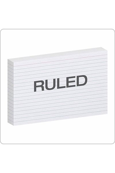 erorex 51Ee Ruled Index Cards 5 Inch X 8 Inch White 500 Cards 5 Packs Of 100 51