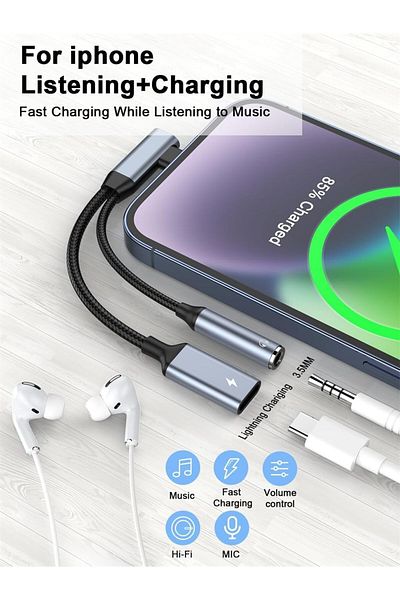 erorex محول صوت USB C إلى 3.5 مم Cx Pro USB C محول سماعة رأس شريحة DAC مكبر صوت سماعة رأس HiFi