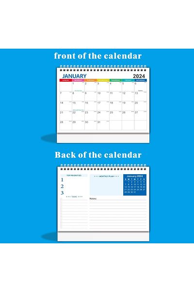 erorex 2025 Desk Calendar Desktop Calendar 2024 Calendar Plan Jan. 2024 Dec. 2024 Tabletop Standing