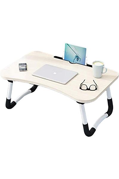 erorex Laptop Desk Foldable And Lightweight Table Small Desk Table With Slot For Placing Ipads And Phones