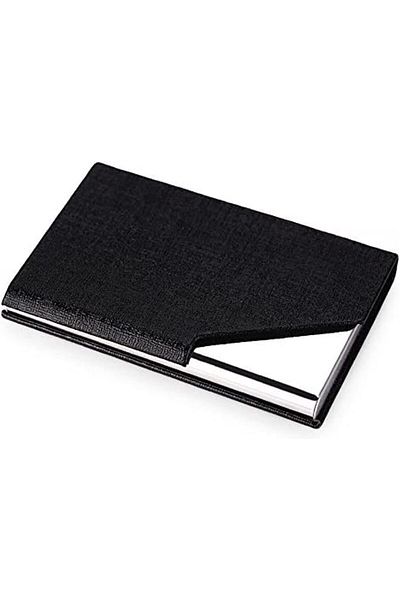 erorex Card Holder Id Holder Luxury Pu Leather And Stainless Steel Card Case Business Name Card Holder