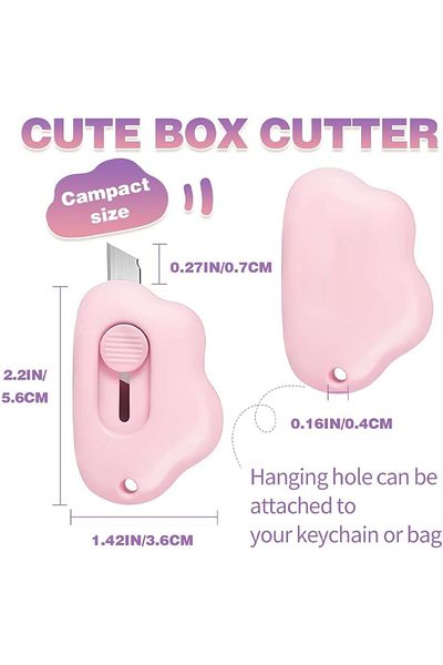 erorex Box Cutter Mini Portable Box Cutter Plastic Letter Opener Diy Small Retractable Utility Knife