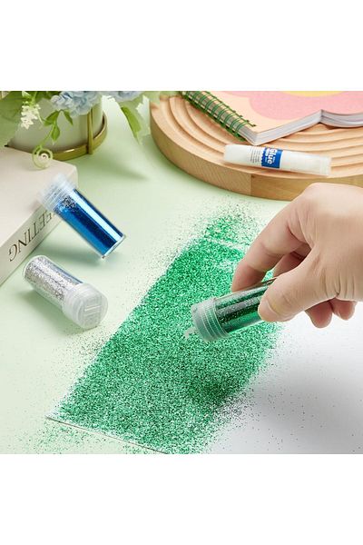 erorex Glitter Glue 3 Piece Rainbow Glue Stick Set For Arts And Crafts Projects Slime Supplies
