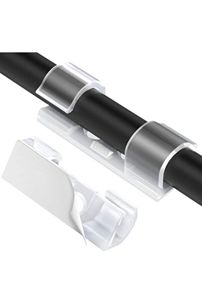 Generic مشابك كابلات ذاتية اللصق شفافة مع مسامير، 70 قطعة، منظم كابلات وحامل ...