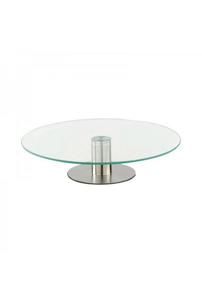 Secret de Gourmet Glass and stainless steel turntable for cake and pastries, 30 cm