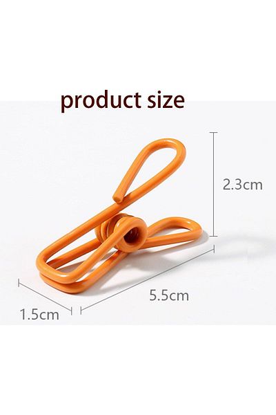 erorex 20 Pack Chip Clips Multi Colored Pvc Coated High Elastic Strength Clips For Food Package Clothes