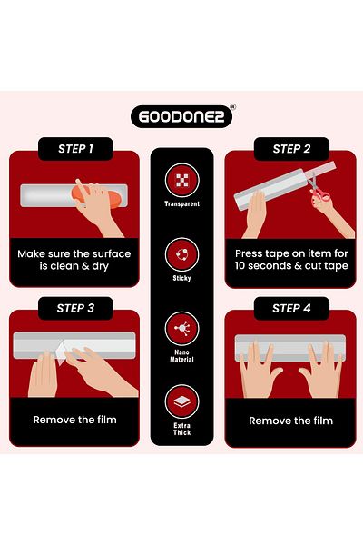 erorex Style Double Sided Tape Heavy Duty Multipurpose Removable Clear And Tough Mounting Tape Sticky