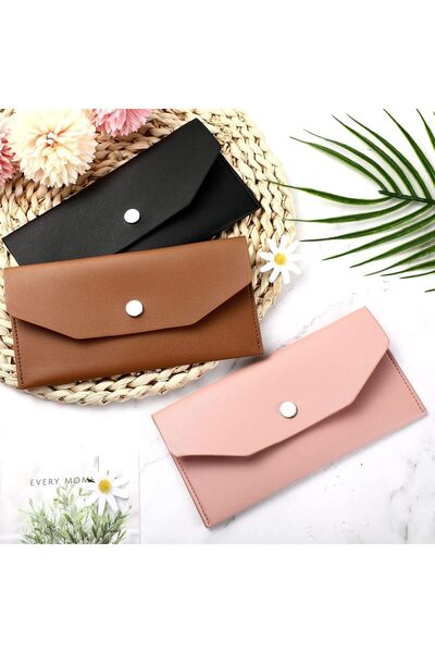 erorex Cash Envelopes Bags 3 Pcs Pu Leather Cash Money Pouch Cash Wallet Envelope Reusable For Spring