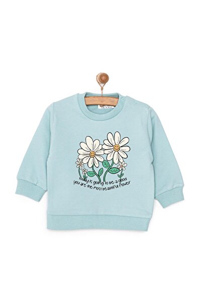 ebebek Hello Baby HelloBaby Kız Bebek Sweatshirt Şardonlu Papatya Desenli Çıt...