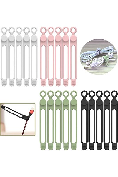 Generic Silicone Cable Ties 20Pcs Cable Straps Reusable Cable Management Orga...