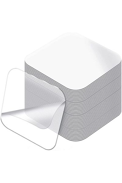 erorex Large Double Sided Adhesive Pads For Mounting 2.36In Two Sided Precut Squares Tape Clear Mounting