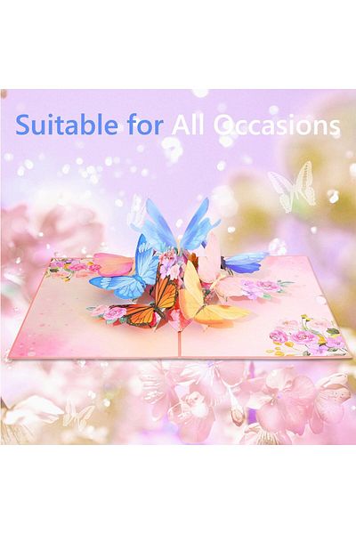 erorex Pop Up Card Butterfly 3D Greeting Card For Mom Wife Girlfriend And Friends On Mothers Day Birthday