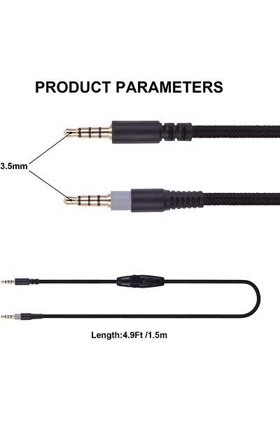 erorex Earphone Accessories Replacement Audio Earphone Cablecord Line With Volume Control For Astro A10