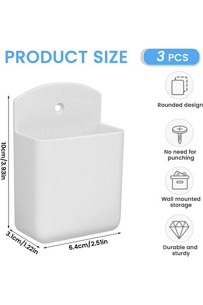 erorex Wall Mount Remote Control Holder 3 Pcs Tv Controller Holder Self Adhesive Remote Holder Wall Pen