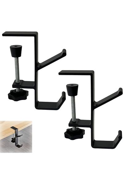 erorex 360° Rotating Desk Controller Headphone Holder Larger Desk Cup Holder With Adjustable Headset