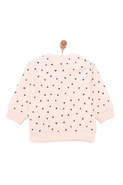 ebebek Hello Baby HelloBaby Kız Bebek Sweatshirt Şardonlu Bisiklet Yaka Uzun Kol Desenli