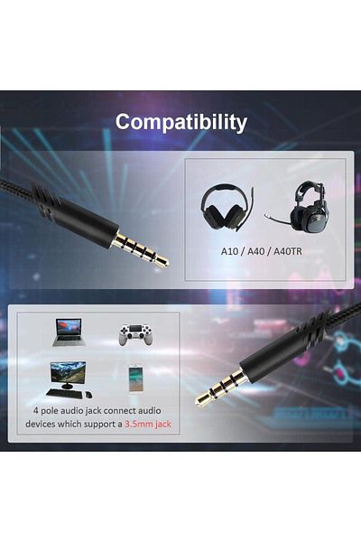 erorex Nth Cable For Nth 100 Headphones 1.2M 4Ft Long 3.5Mm Male To Male High Quality Audio Cable With ¼
