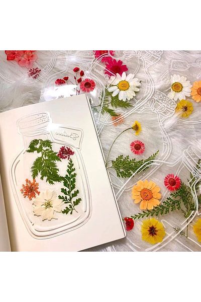 erorex 40Pc Large Size Bookmark Flower Page Clips Bookmarks Children Gifts Handmade Diy Transparent