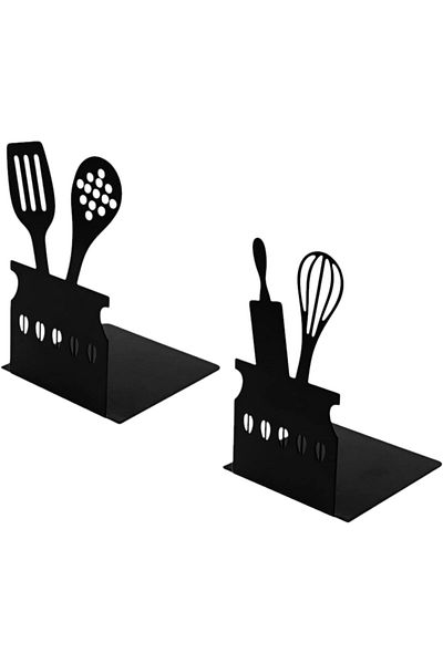 erorex Metal Bookends 2 Pack Sturdy Book Stopper For Shelves Desktop Holder Ideal For Home School Office