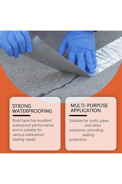 erorex Butyl Tape Roof Leak Stopper Waterproof Adhesive Tape Aluminum Foil Butyl Tape Sealed Repair Tape